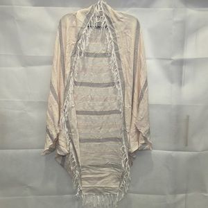 Pink white and gray cardigan